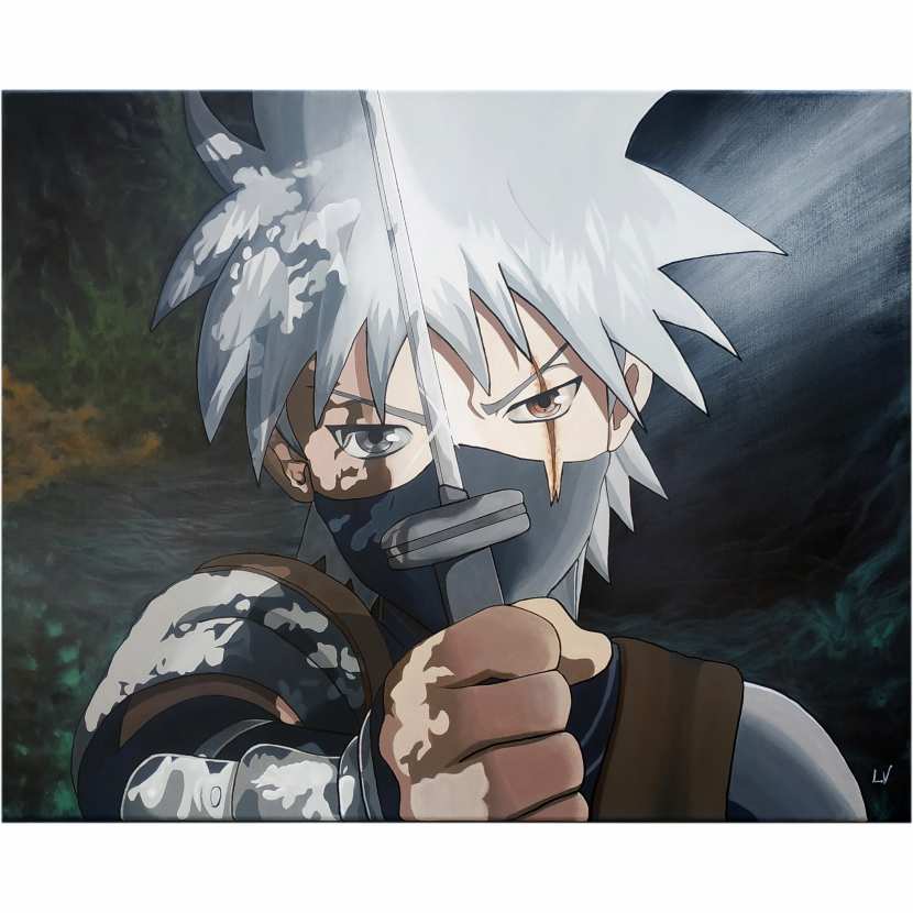 tableau-manga-jeune-kakashi-par-l-artiste-virginie-lepelletier